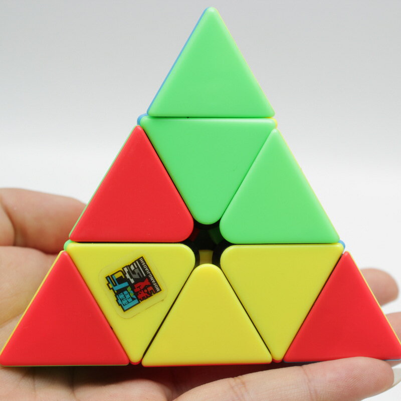 魅龍金字塔魔方比賽專用三角魔方磨砂面 炫亮色高容錯金字塔魔方