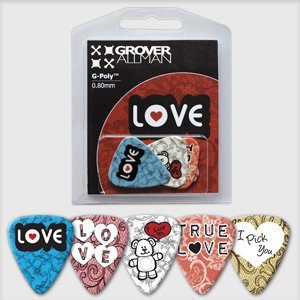 澳洲製 Grover Allman 主題系列『Love』烏克麗麗/木吉他/電吉他 Pick 彈片【唐尼樂器】