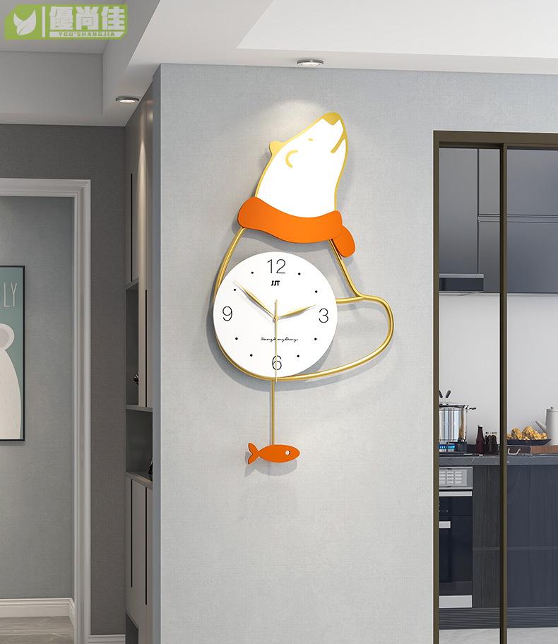 個性時尚鐘表客廳簡約現代餐廳時鐘掛墻家用裝飾創意掛鐘