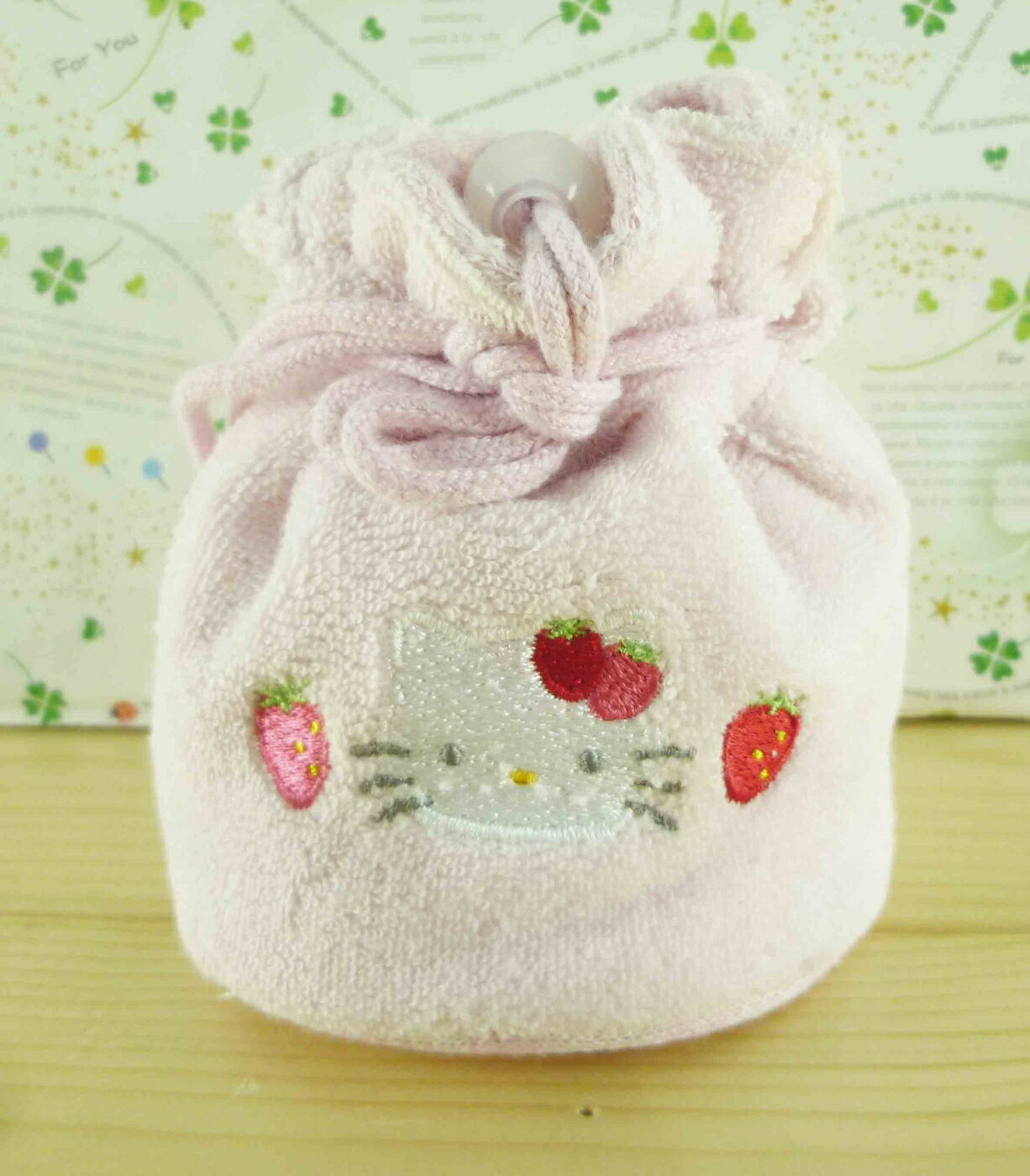 【震撼精品百貨】Hello Kitty 凱蒂貓-造型零錢包-粉草莓圖案 震撼日式精品百貨