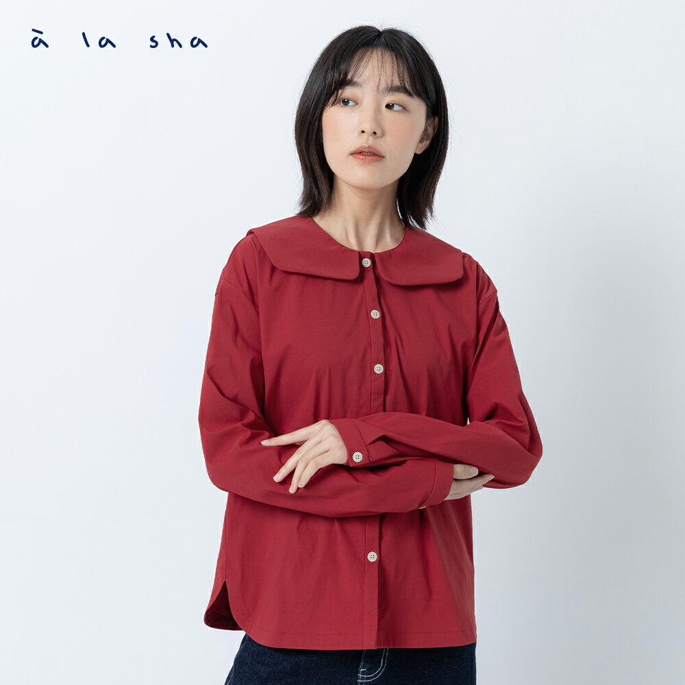a la sha 家族積木疊疊樂繡花襯衫