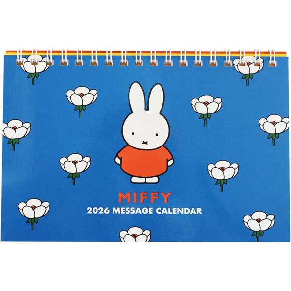 【震撼精品百貨】2026年掛曆/年曆/手帳~米菲兔/米飛兔_Miffy 2026線圈桌曆-花朵*05412