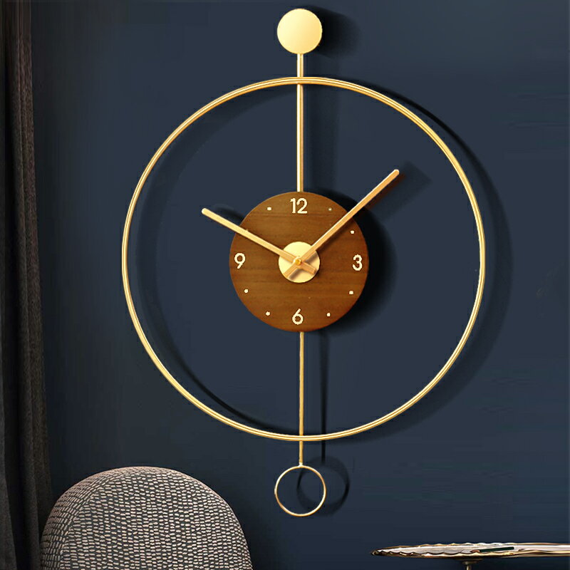 北歐風掛鐘 北歐簡約現代時鐘掛鐘客廳家用時尚輕奢鐘表裝飾鐘創意個性掛牆表【DD35116】