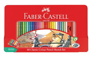 FABER-CASTELL油性色鉛筆60色/鐵盒115893