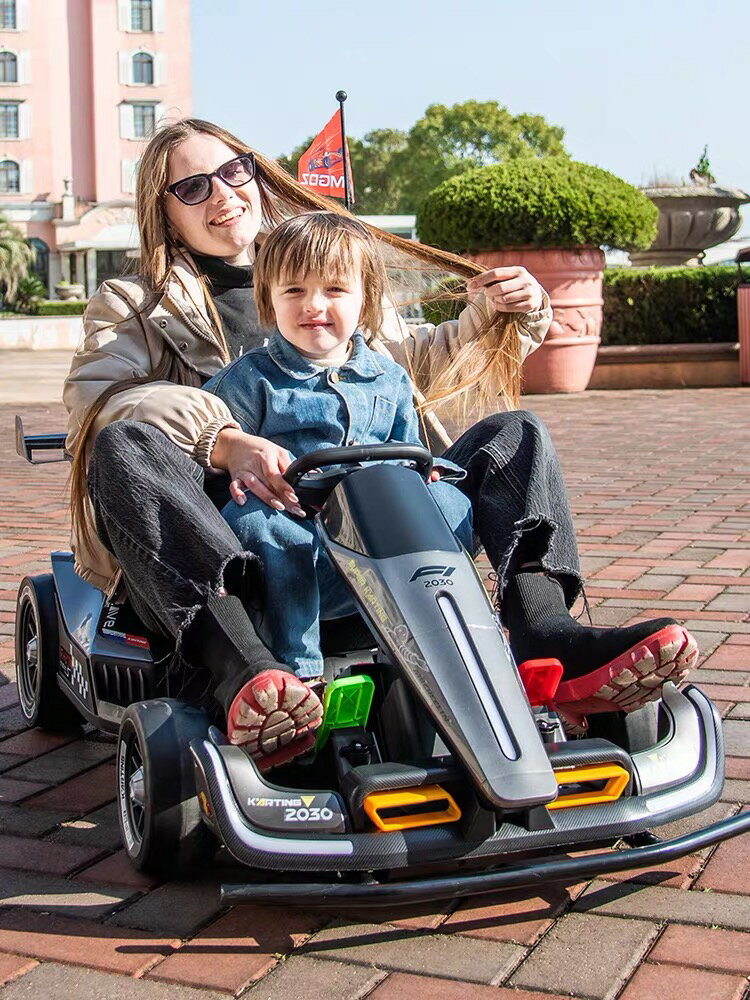 兒童卡丁車漂移網紅四輪寶男女小孩商用遙控玩具電動汽車可坐大人