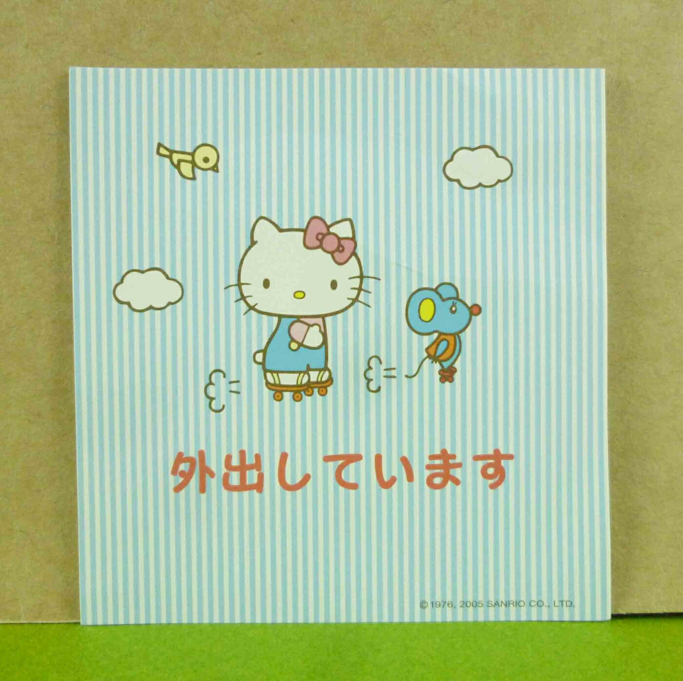 【震撼精品百貨】Hello Kitty 凱蒂貓 造型卡片-藍老鼠(線條) 震撼日式精品百貨