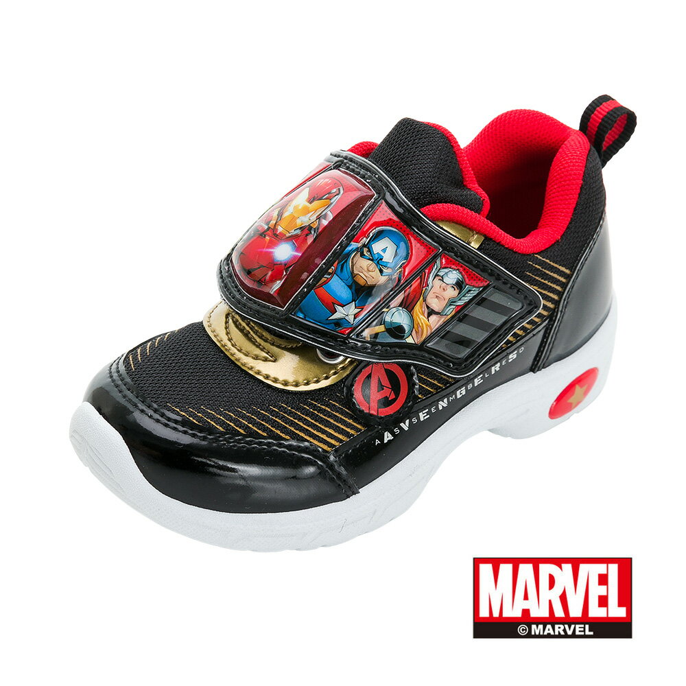 MARVEL漫威 英雄系列 復仇者聯盟 童鞋 電燈鞋 運動鞋 休閒鞋 [MRKX36120] 黑紅 MIT臺灣製造【巷子屋】