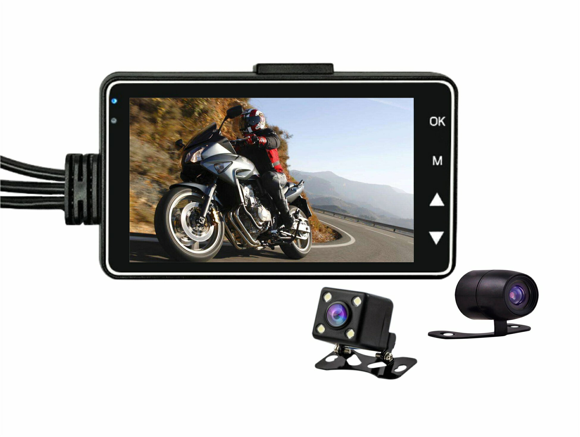 摩托車行車記錄儀 機車記錄儀前后雙鏡頭雙錄式騎行攝像機器