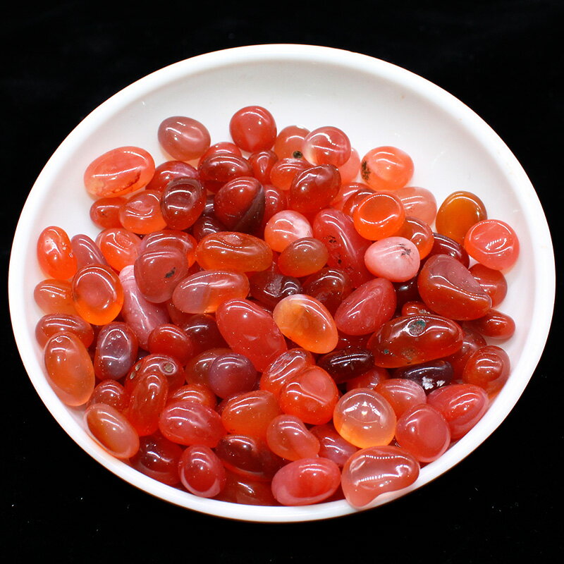 如鴻天然紅玉髓原石擺件碎料瑪瑙石礦物橙紅黃色魚缸裝飾造景寶石