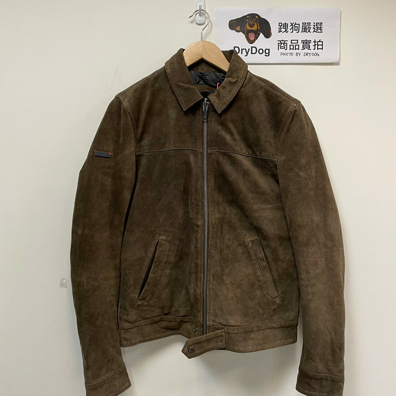 跩狗嚴選 極度乾燥 Superdry Indiana 頂級皮革 真皮 麂皮 皮衣 外套 翻領 夾克 磨洗 棕色 深咖啡