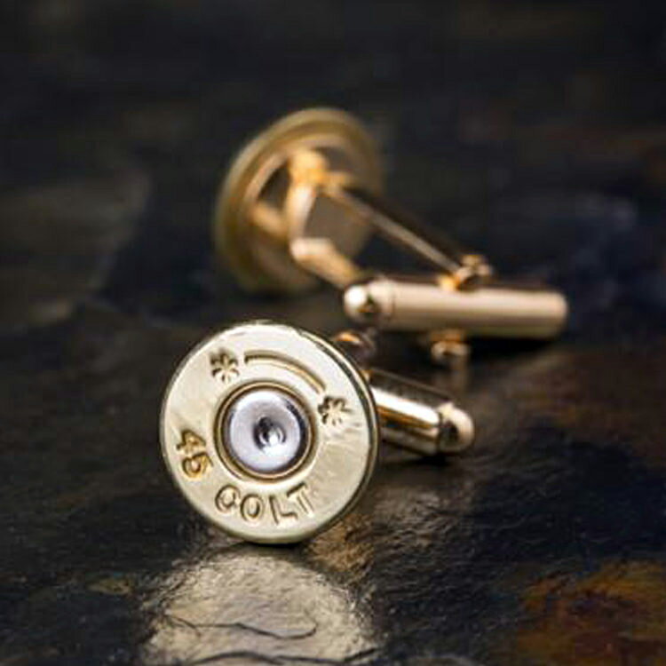【紳士用品專賣】美國 Bullet - 45 Colt 柯爾特子彈袖扣（黃銅）