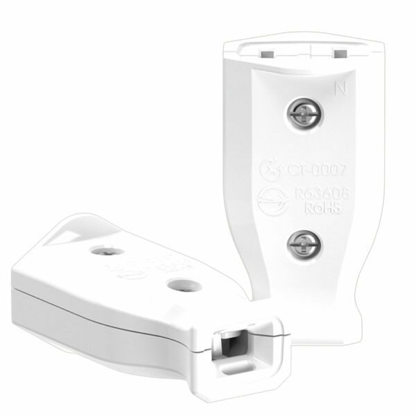 成電牌 高耐熱防火母插頭(扁線用)15A 2入/10入【CT-0007】