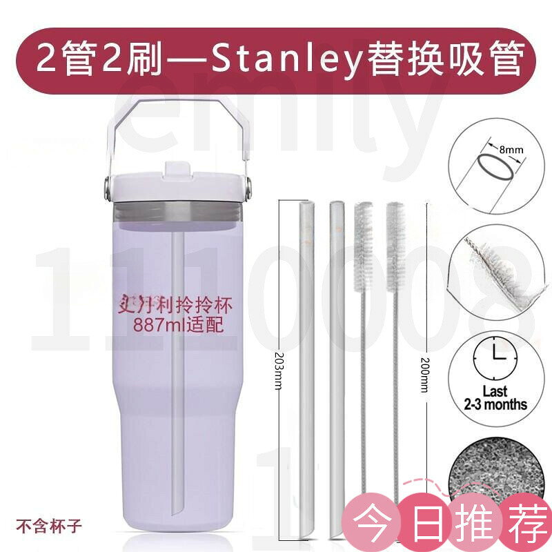 【可開發票】STANLEY吸管史丹利杯配件經典款拎拎杯40oz/30oz替換透明塑膠吸管