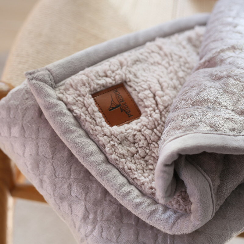 美式雙層仿羊羔絨毛毯保暖加厚秋冬季單雙人辦公室休閑毯子鋪床墊