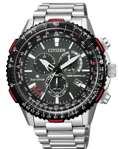 CITIZEN 星辰 PROMASTER探索任務電波光動能男腕錶 銀x黑 CB5001-57E 45mm