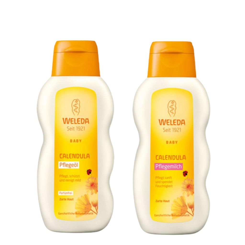 德國原廠版 Weleda 薇莉達 金盞花嬰兒保養乳液/保養油(無香味) 200ml 金盞花系列 附發票現貨 ｜滿額領券最高現折$200⚡專櫃保養美妝 品牌香氛 美的三次方【心心哈德】