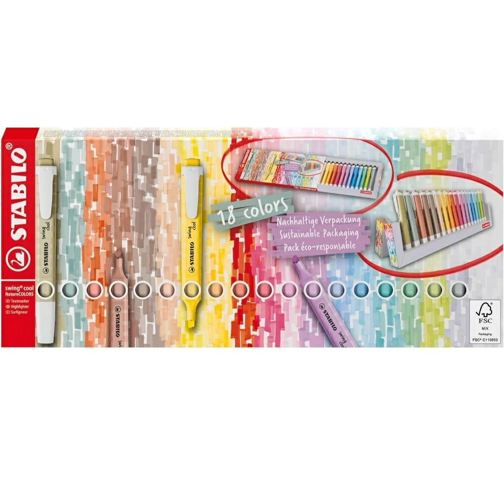 STABILO SWONG COOL 樂酷低飽和螢光筆 ST275/18-02-5