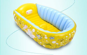 嬰兒充氣洗澡盆可坐躺便攜旅行大號新生兒童折疊加厚保溫小孩浴盆