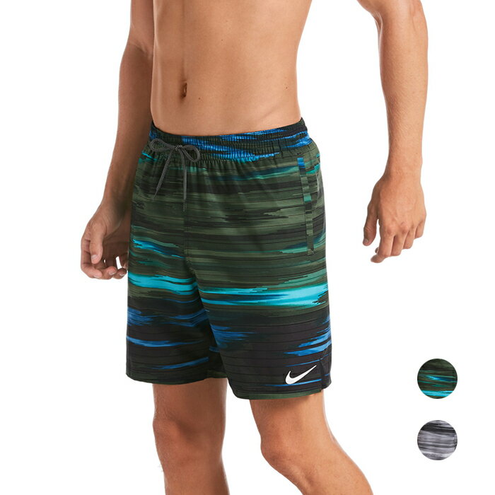 NIKE Sky Stripe Vital 成人男性七吋海灘褲 沙灘褲 衝浪褲 運動短褲 排水快乾 NESSA498