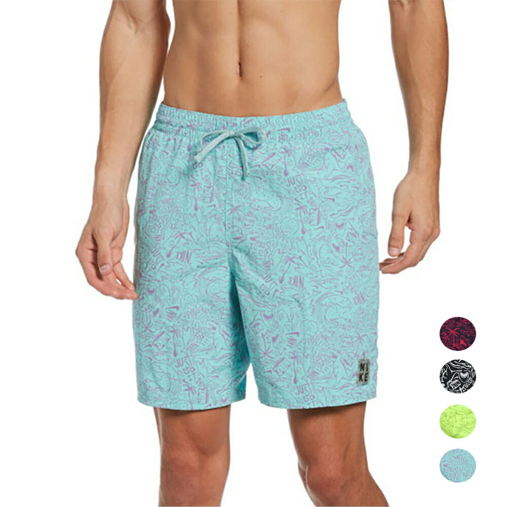 NIKE SWIM SHARK ICON 成人男性七吋海灘褲 泳裝 透氣 沙灘褲 NESSB645【樂買網】