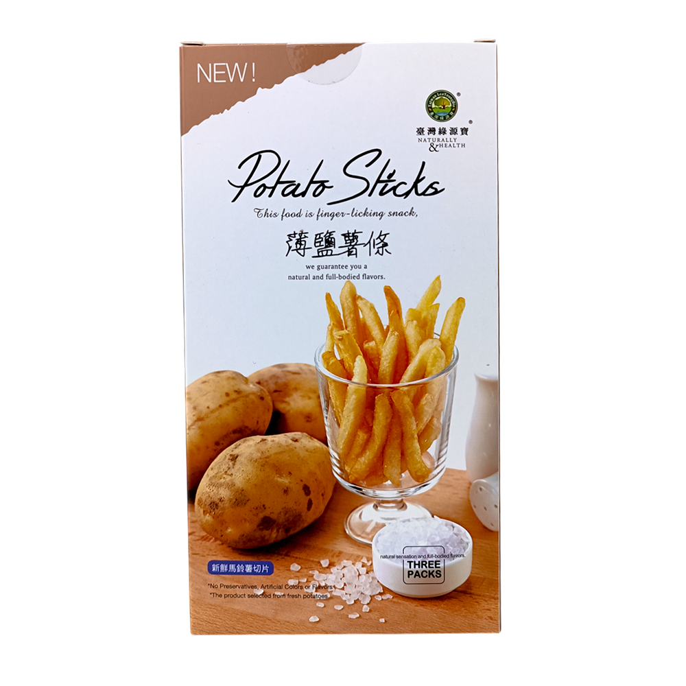 綠源寶 薄鹽 薯條35gx3包入 健康零嘴