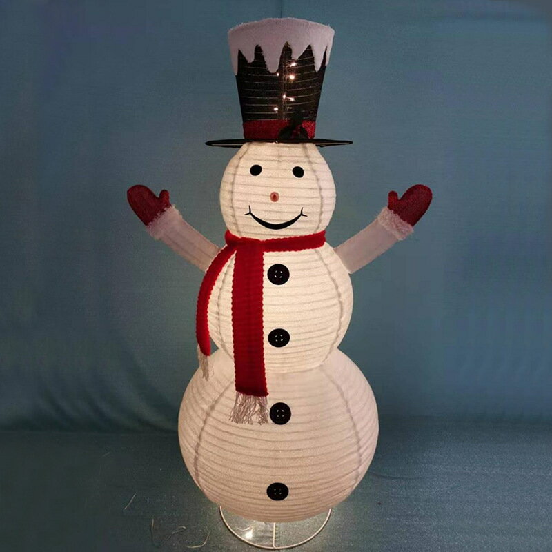 爆款聖誕節裝扮布置發光雪人創意擺件裝飾品聖誕主題活動節日道具 全館免運