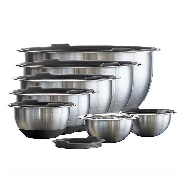 [COSCO代購4] 促銷到5月30號 D1422739 Tramontina 不鏽鋼調理碗含蓋 14件組 銀色