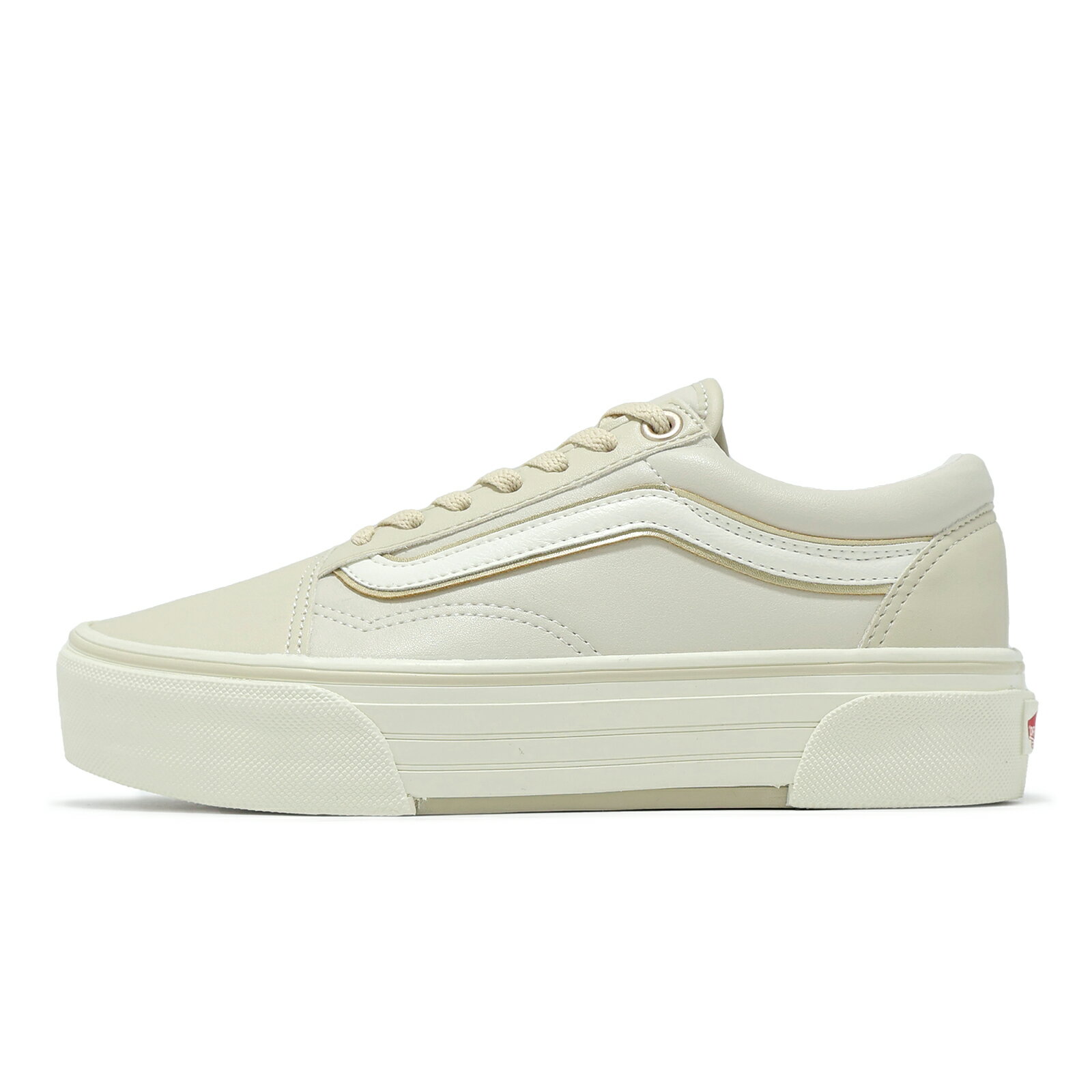 Vans 休閒鞋 V36CF MP CHKY Old Skool CHKY 男女鞋 米白 日本線 厚底 情侶鞋 6748900001 #雙12限定