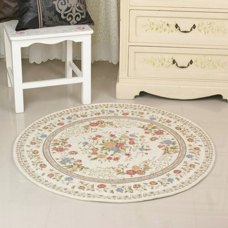 外銷等級 外銷歐美 最新款 正圓形 歐洲宮廷貴族風 古典玫瑰風格高級尊貴氣派客廳地毯 (客製訂作款)