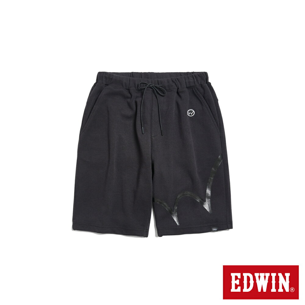 EDWIN 吸濕排汗涼感休閒短褲-男款 黑色