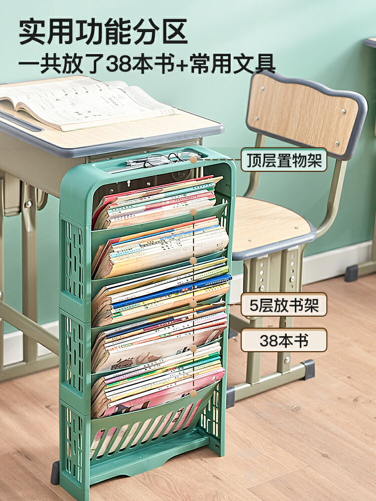 課桌掛袋/裝書掛袋 書袋課桌收納學生高中生小型簡易書桌掛袋桌邊書架落地掛書袋書本書籍收納書本初中生書本收納架置物架神器【CM10503】