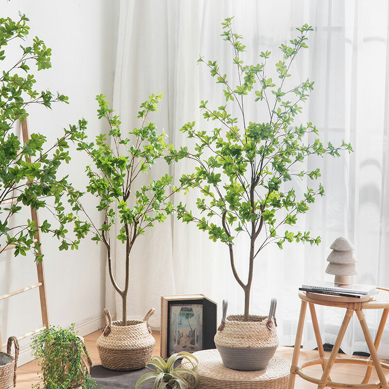 北歐風仿真綠植吊鐘馬醉木植物裝飾假樹室內客廳落地盆栽擺件