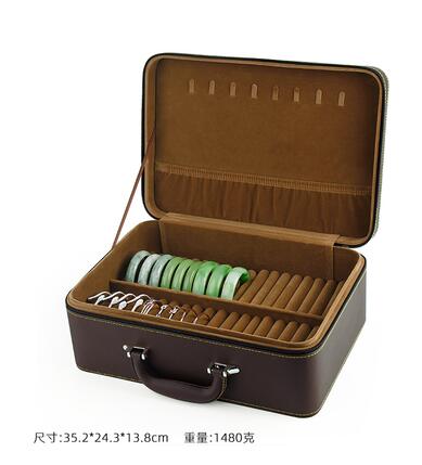 手鐲收納盒高檔便攜7位鐲子首飾盒家用大容量翡翠玉鐲收納箱 免運開發票