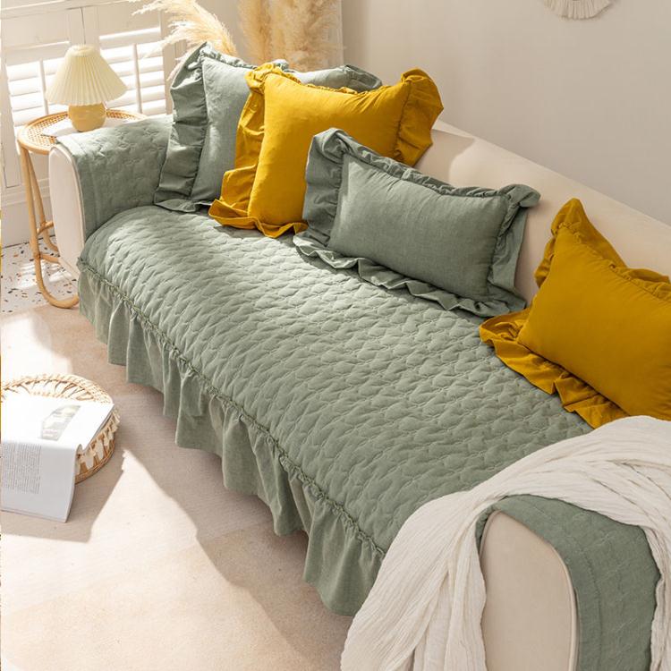 沙發墊 純棉沙發墊四季通用防滑日韓現代簡約布藝沙發坐墊子皮沙發套罩巾 限時88折