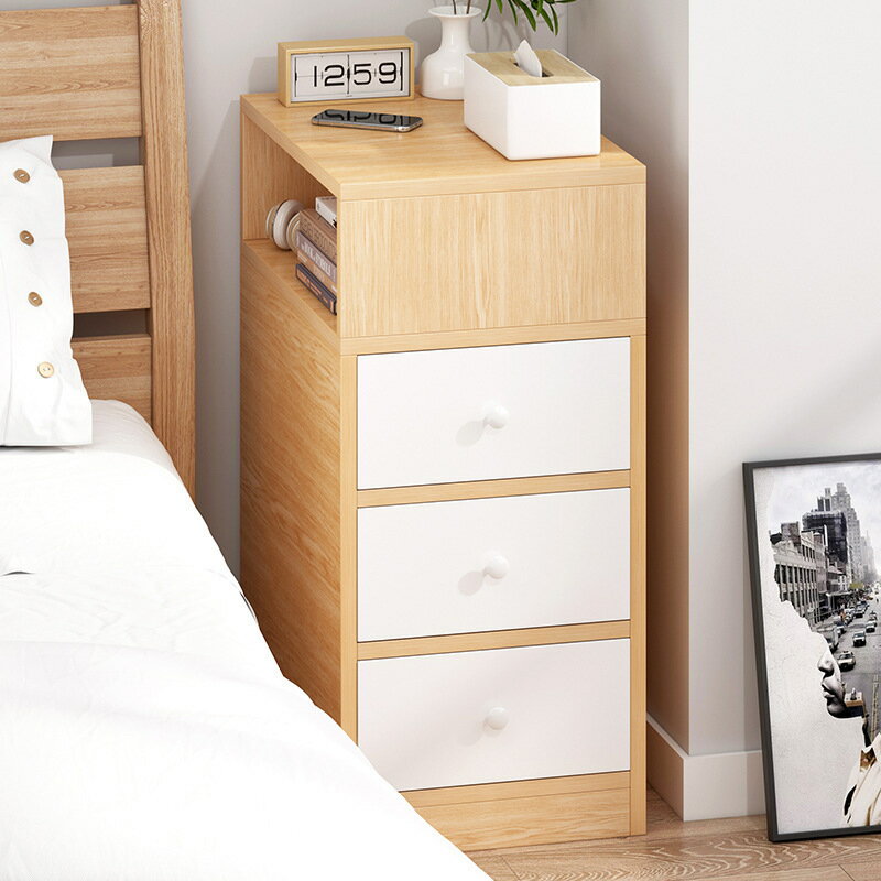 公司貨開發票 小戶型床頭櫃窄小型現代簡約臥室斗櫃簡易床頭置物架床邊櫃小櫃子