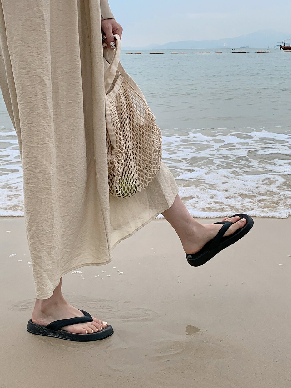 細細條 人字拖女外穿時尚百搭防滑軟底洗澡夾腳涼拖鞋海邊沙灘鞋