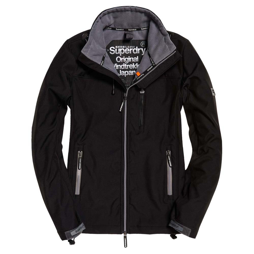 跩狗嚴選 正品 極度乾燥 Superdry Trekker 黑灰 無帽立領 刷毛 太空棉 彈性材質 風衣 外套