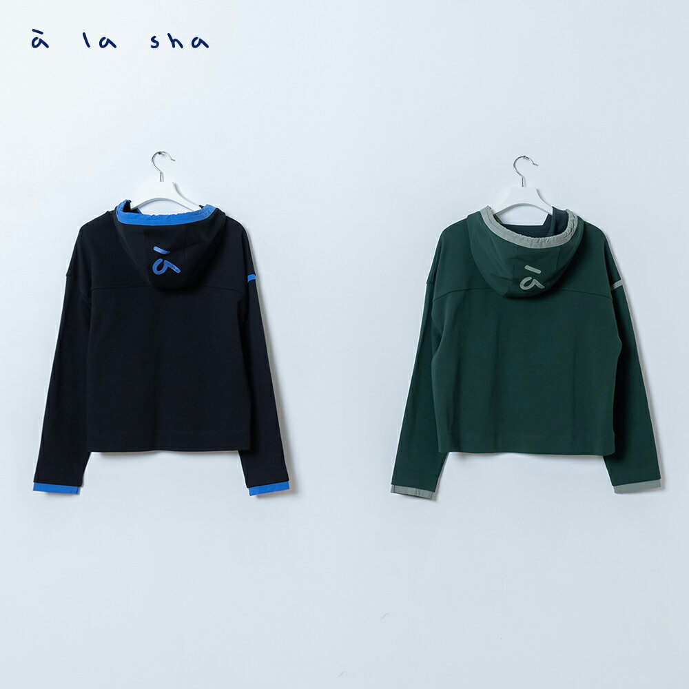 a la sha a跳色連帽長袖外套 3