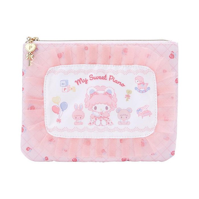 【震撼精品百貨】My Melody 美樂蒂~日本SANRIO三麗鷗 彼安諾Piano扁平化妝包-玩偶*78433