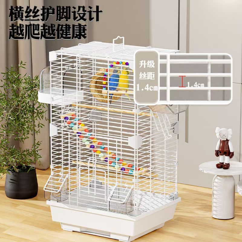鳥籠鸚鵡籠子家用虎皮玄鳳牡丹繡眼大號觀賞別墅金屬新型特大空間126LPS 公司貨