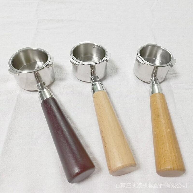 （咖啡用品與配件）德龍Delonghi咖啡無底手柄家用三耳51MM木把手咖啡機配件