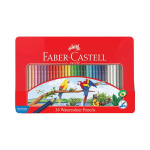 促銷 FABER-CASTELL 輝柏 水性 彩色鉛筆 水彩色鉛筆 附水彩筆 鐵盒 36色 /盒 115937