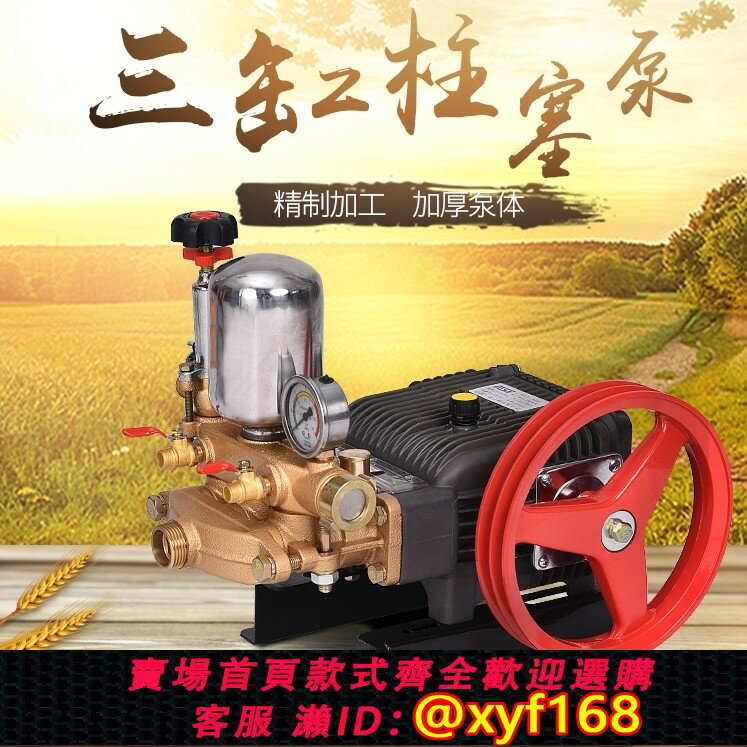 {公司貨 保固一年}農用三缸柱塞泵打藥泵免黃油噴瓷高壓打藥機噴霧器壓力泵新式包郵