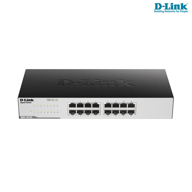 D-Link友訊 DGS-1016C 16埠Gigabit非網管型交換器 1000Mbps SWITCH