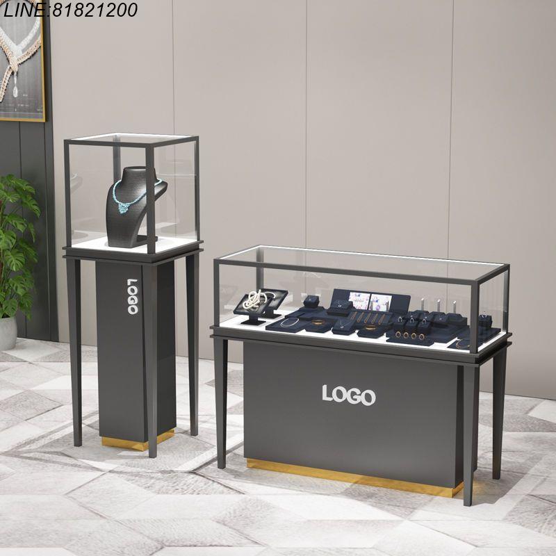 展示櫃 珠寶櫃 產品櫃 首飾櫃 樣品展櫃 模型櫃 免運 開立發票 不銹鋼珠寶首飾展示櫃陳列櫃黃金銀玉器手錶眼鏡翡翠玻璃櫃臺訂製 支援訂製
