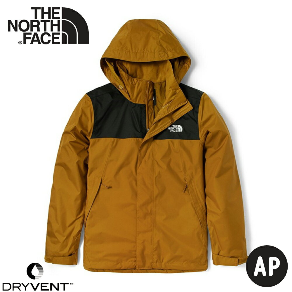 【The North Face 男 DV防水可套接外套《棕褐》】4UAU/防水透氣衝鋒衣/風雨衣/連帽外套