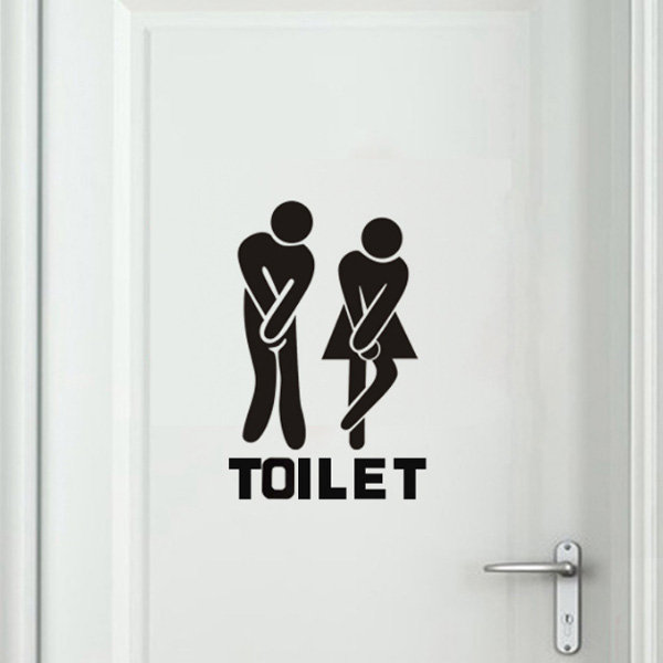 [超取299免運]Loxin 創意無痕壁貼 男女廁所標示【SF0961】DIY組合壁貼 壁紙 牆貼 背景貼