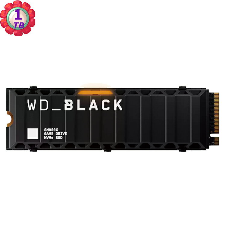 WD BLACK SN850X 1TB 配散熱片 M.2 NVMe PCIe Gen4 7300MB/s SSD -公司貨