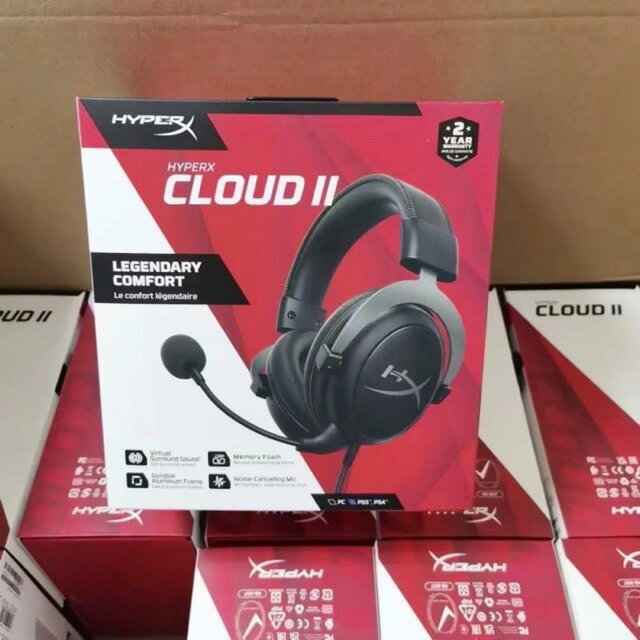 HyperX Cloud II頭戴式遊戲耳機颶風2代電競帶音效卡跨境外貿【北歐居家生活】