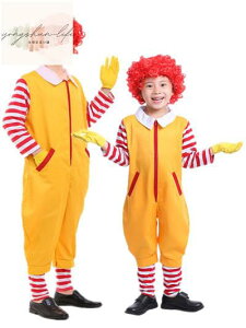 萬聖節 兒童成人 小丑服裝 小丑親子服飾裝扮 麥當勞爺爺 角色扮演服裝 假髮 套裝